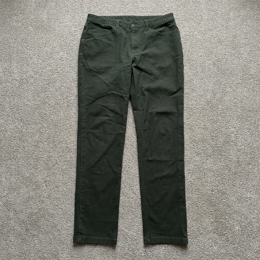 Lululemon ABC Pant Classic Fitness 5 Pocket Dark Green Canvas Men 34 x 32 M5ABOS